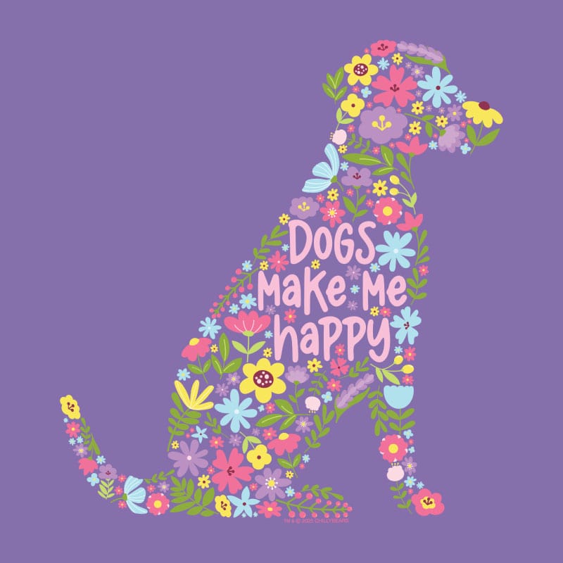 Dogs Make Me Happy - Lightweight Tee Style001