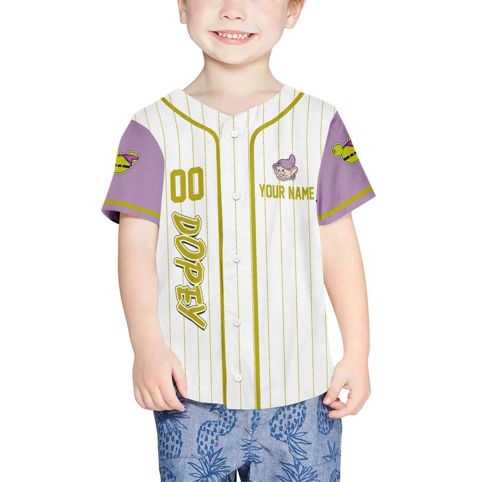 Dopey Dwarf Baseball Jersey - lylyprint.com