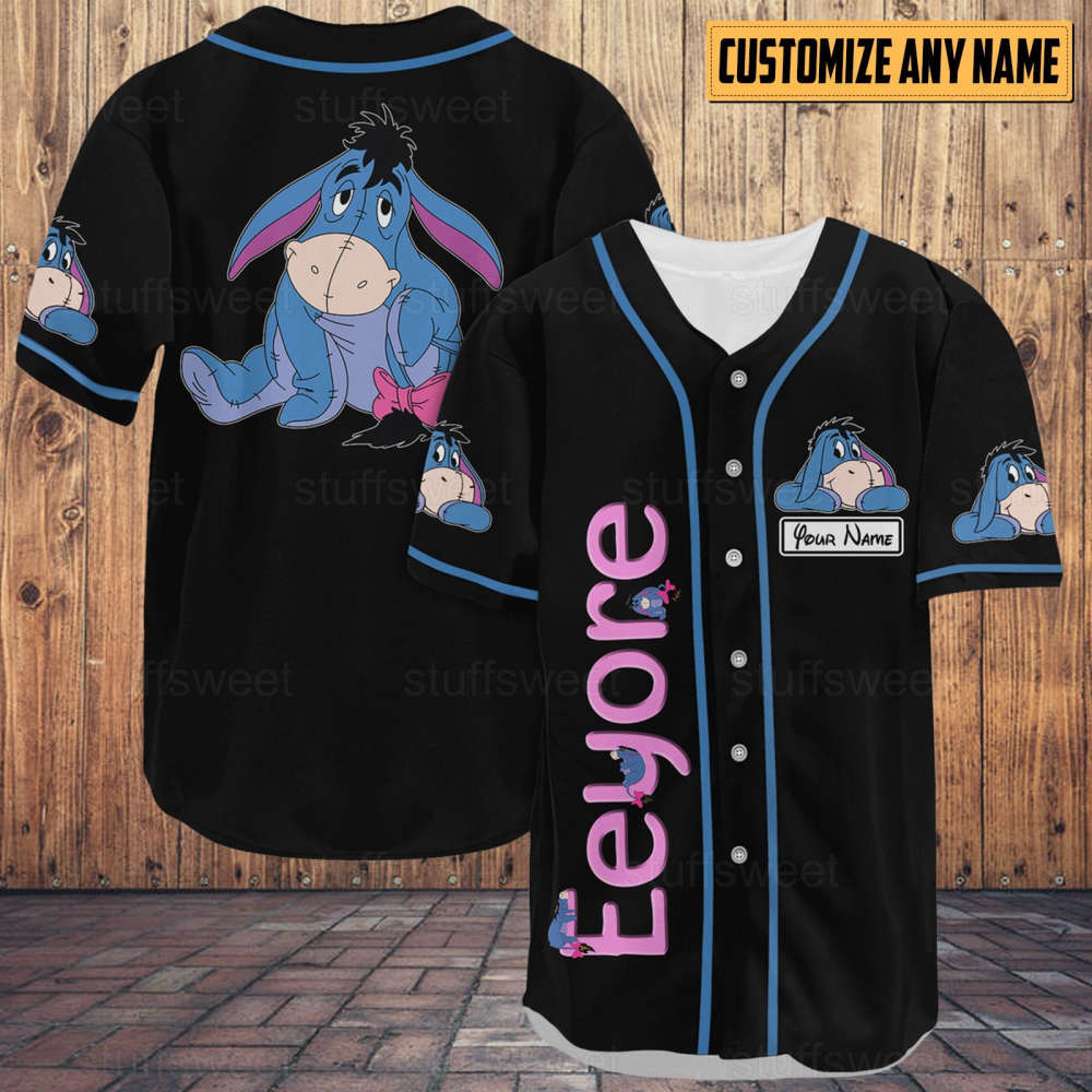 Eeyore Baseball Shirt, Eeyore Shirt, Winnie Pooh Lover, Eeyore Baseball Jersey Shirt - lylyprint.com