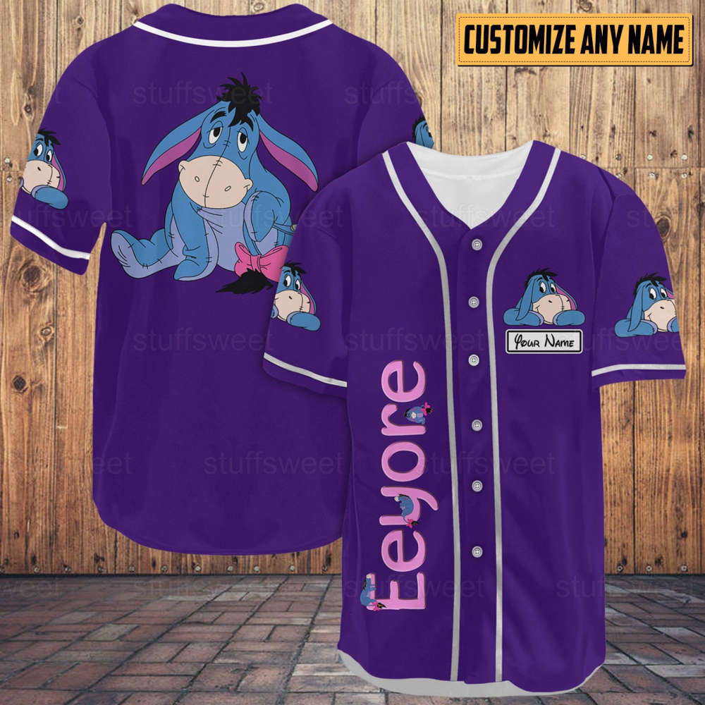 Eeyore Baseball Shirt, Eeyore Shirt, Winnie Pooh Lover, Eeyore Baseball Jersey Shirt - lylyprint.com