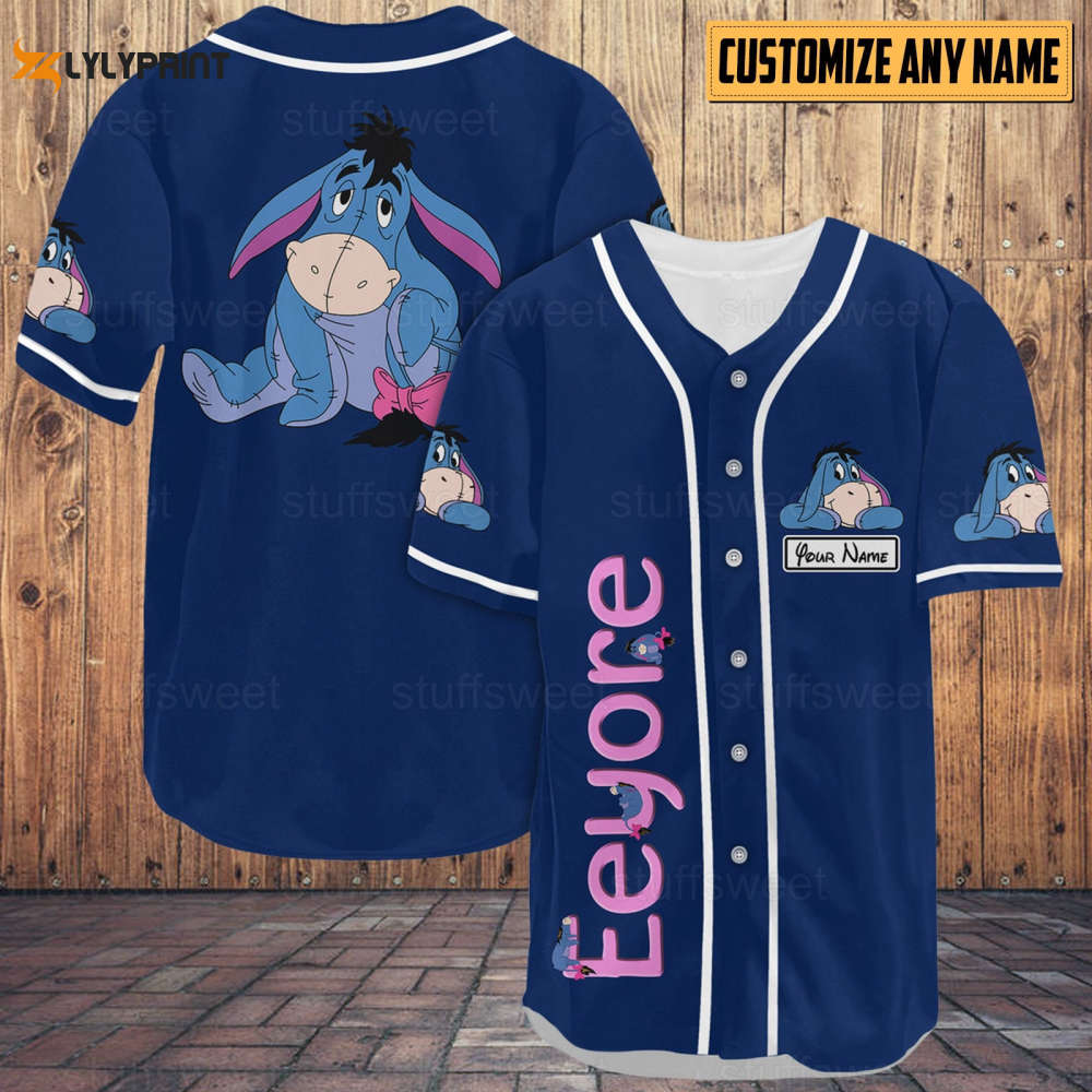Eeyore Baseball Shirt, Eeyore Shirt, Winnie Pooh Lover, Eeyore Baseball Jersey Shirt - lylyprint.com
