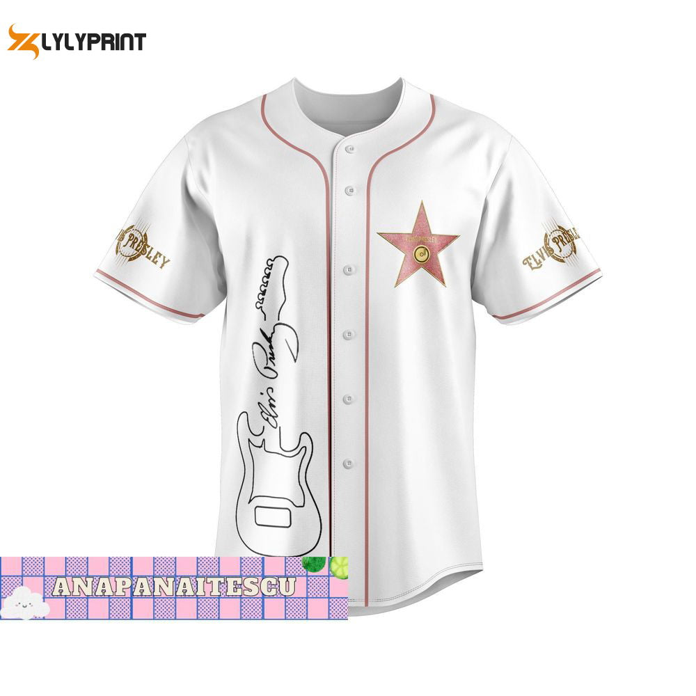 Elvis Presley Baseball Jersey Shirt, King Of Rock And Roll Jersey - lylyprint.com
