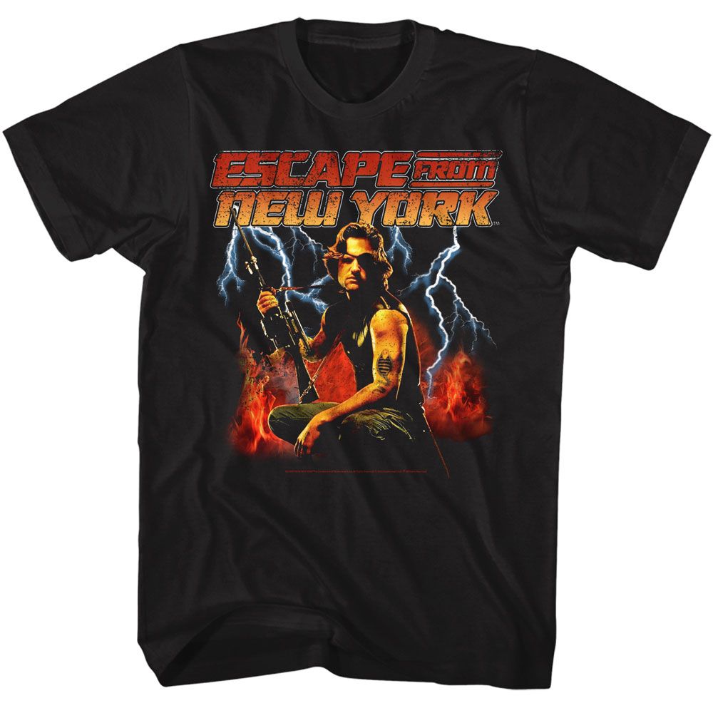 Escape From New York - Escape Flames And Lightning T-Shirt