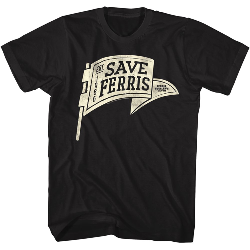 Ferris Beuller's Day Off - Save Ferris Pennant Boyfriend Tee