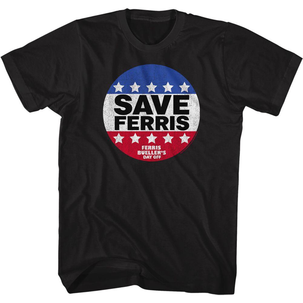 Ferris Bueller's Day Off Save Ferris Button T-Shirt