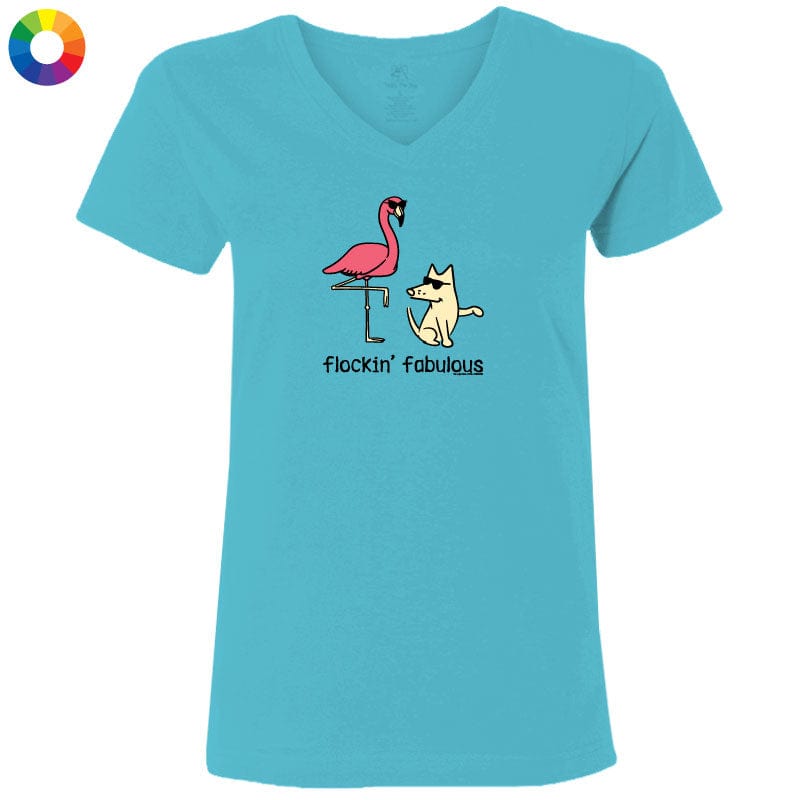 Flockin Fabulous - Ladies T-Shirt V-Neck