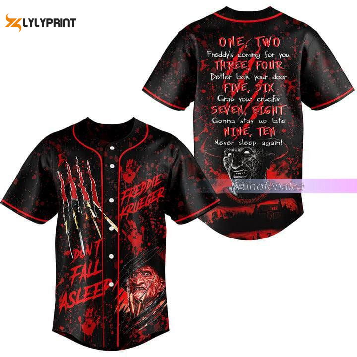 Freddy Krueger Baseball Jersey, Horror Movie Shirt - lylyprint.com