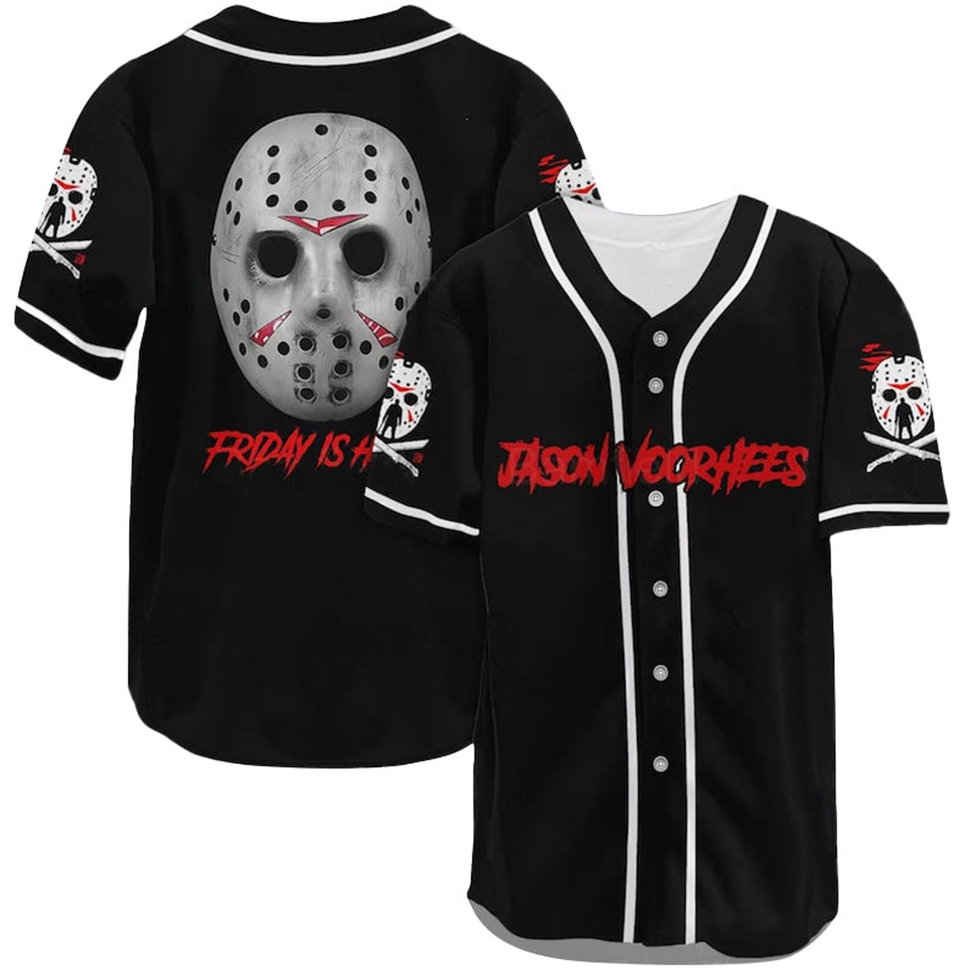 Friday Is Halloween Jason Voorhees Baseball Jersey - Gift for Men Women - Gift for Men Women - lylyprint.com