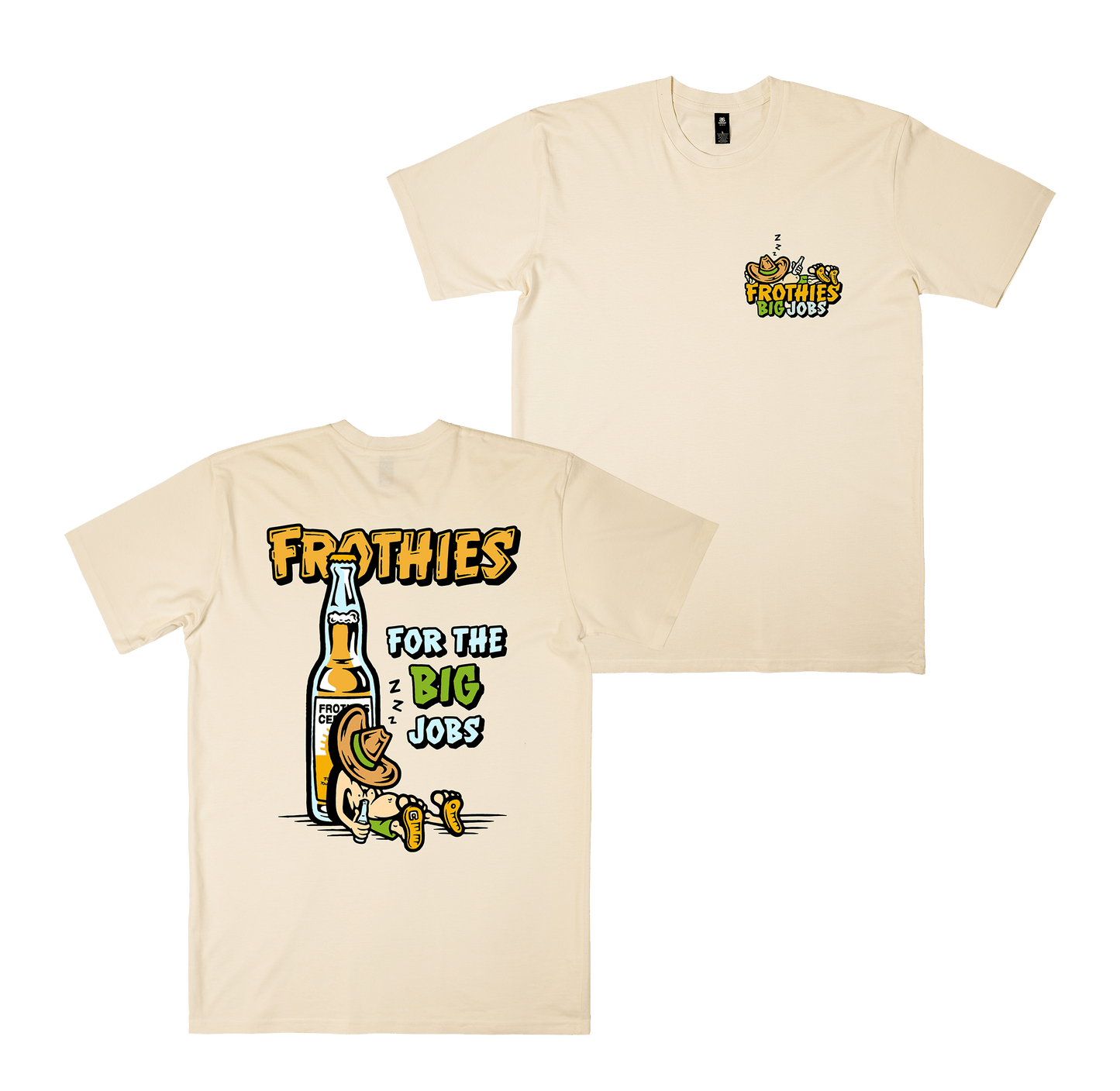 Big Jobs Tee Ecru