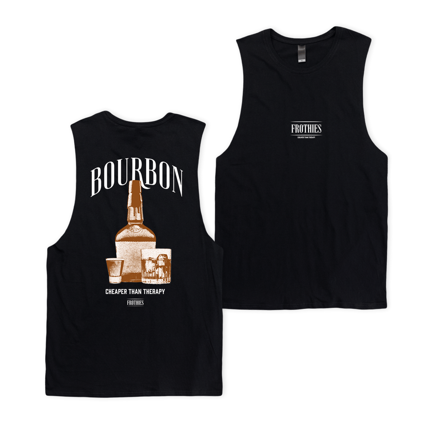 Bourbon Muscle Tee Black