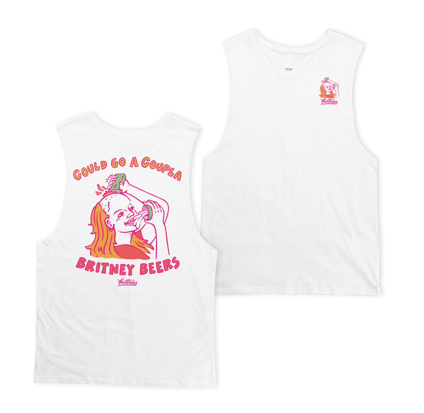 Britney Beers Muscle Tee White