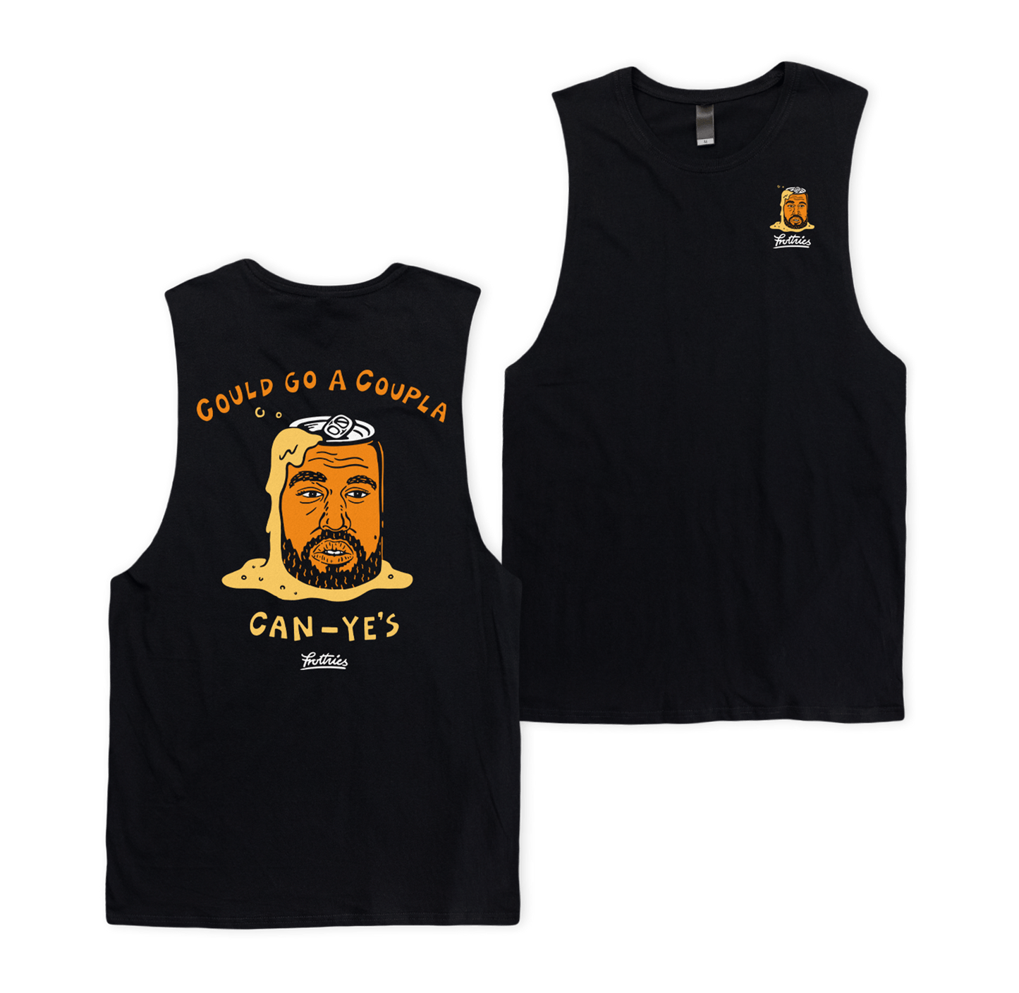 Can-ye West Muscle Tee Black