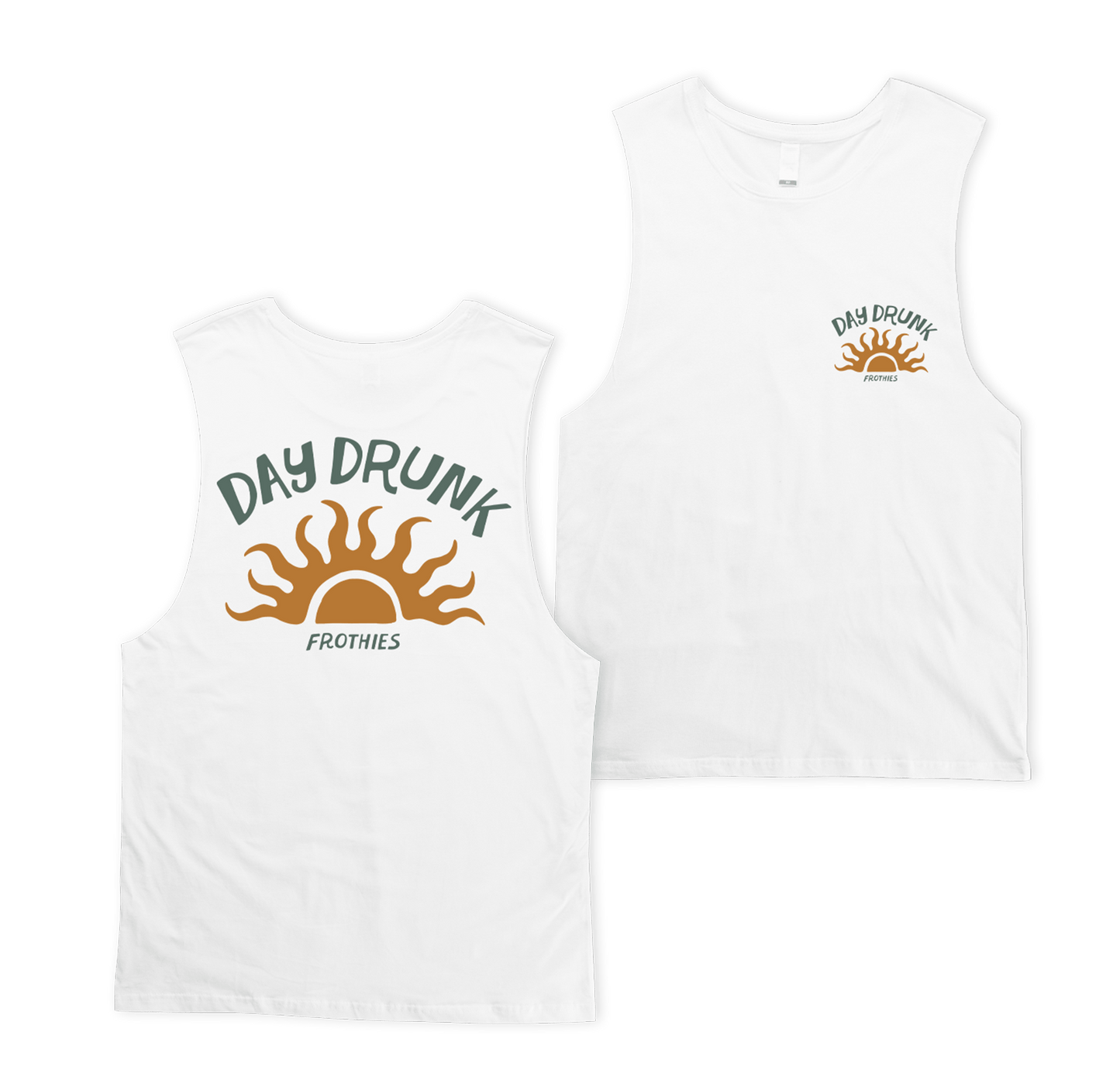 Day Drunk Muscle Tee White