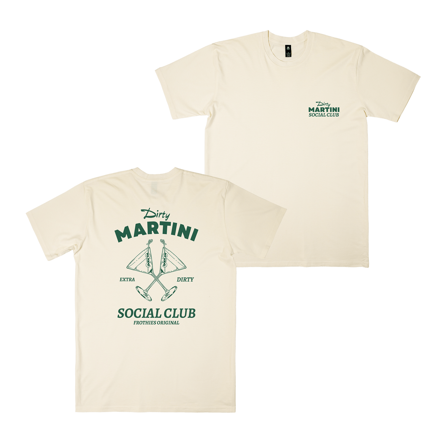 Dirty Martini Social Club Tee Ecru