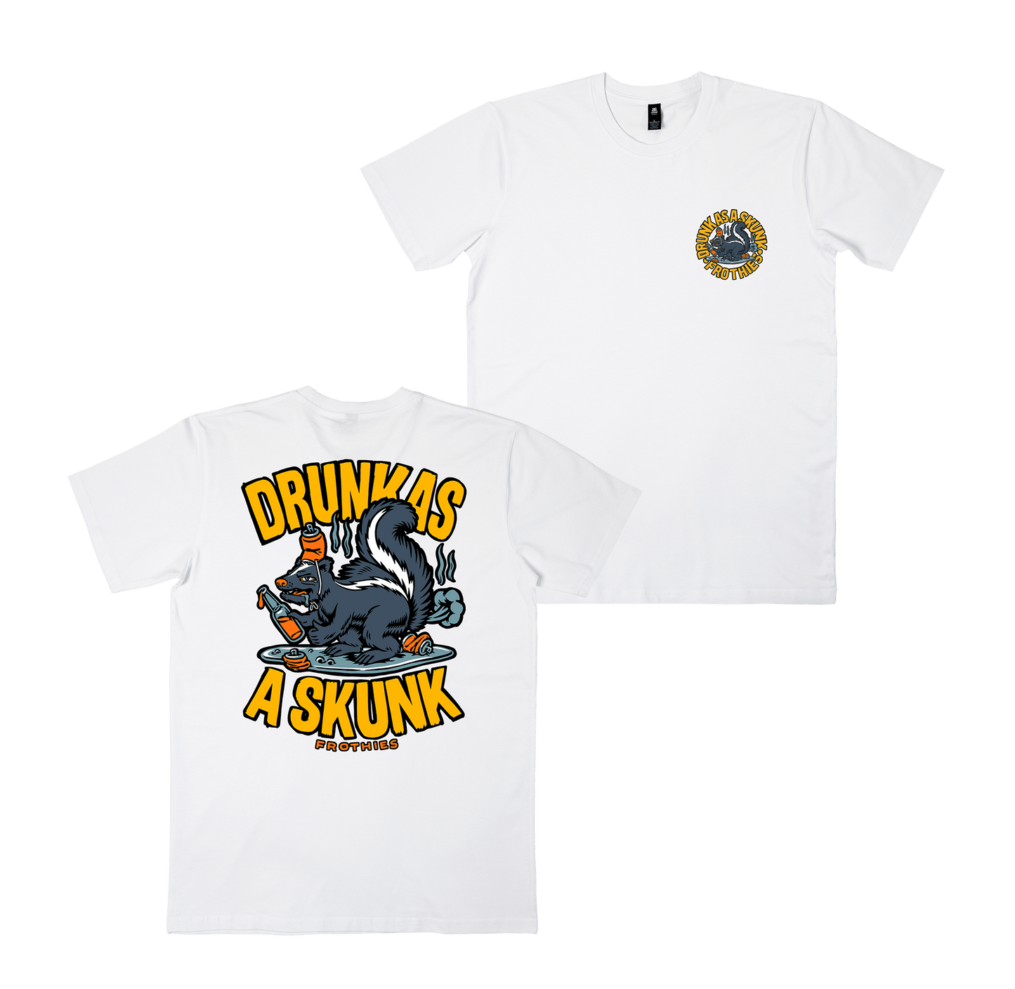 Drunk Skunk Tee White