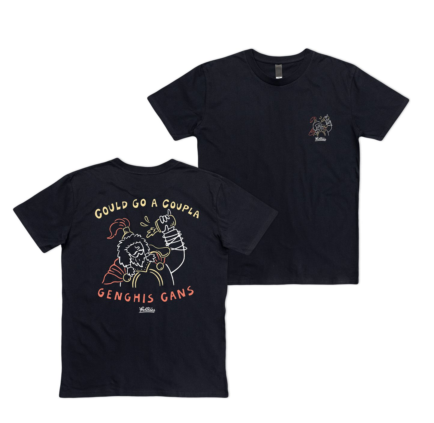 Genghis Cans Tee Black