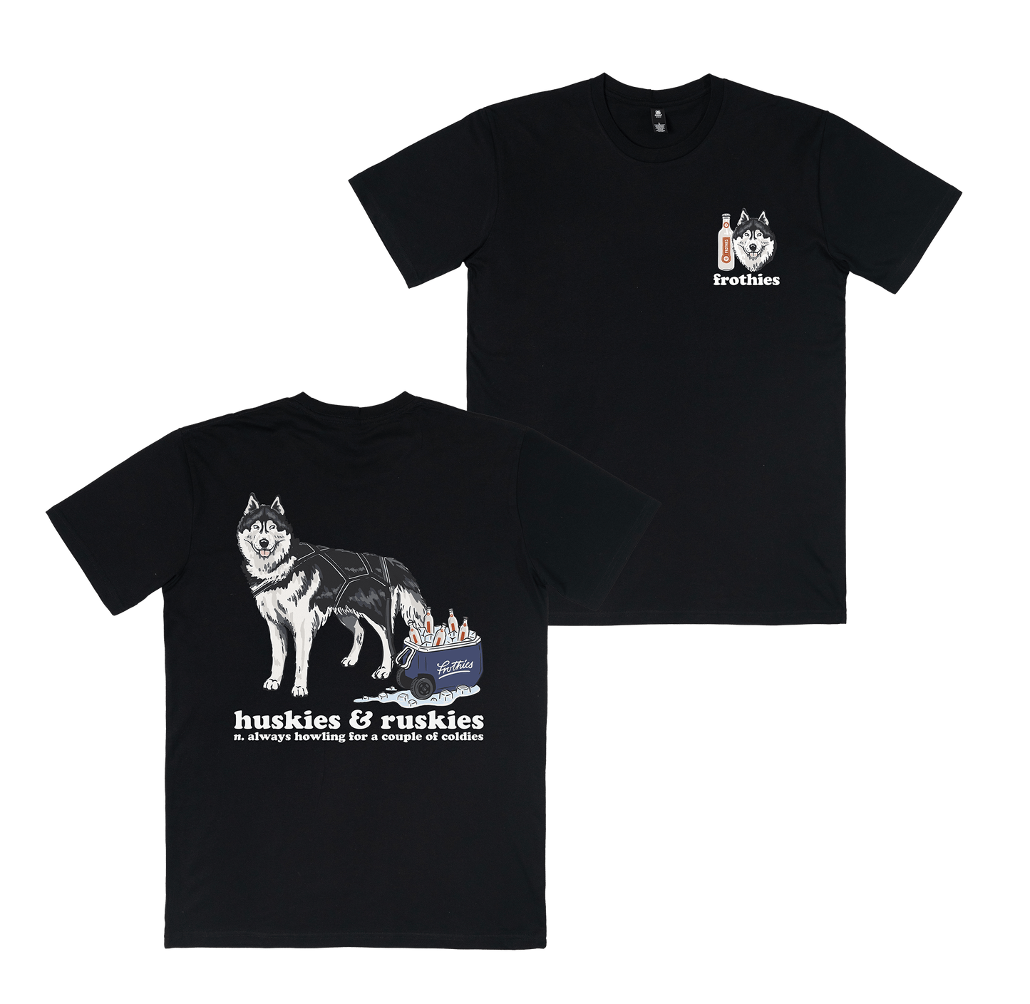 Huskies & Ruskies Tee Black
