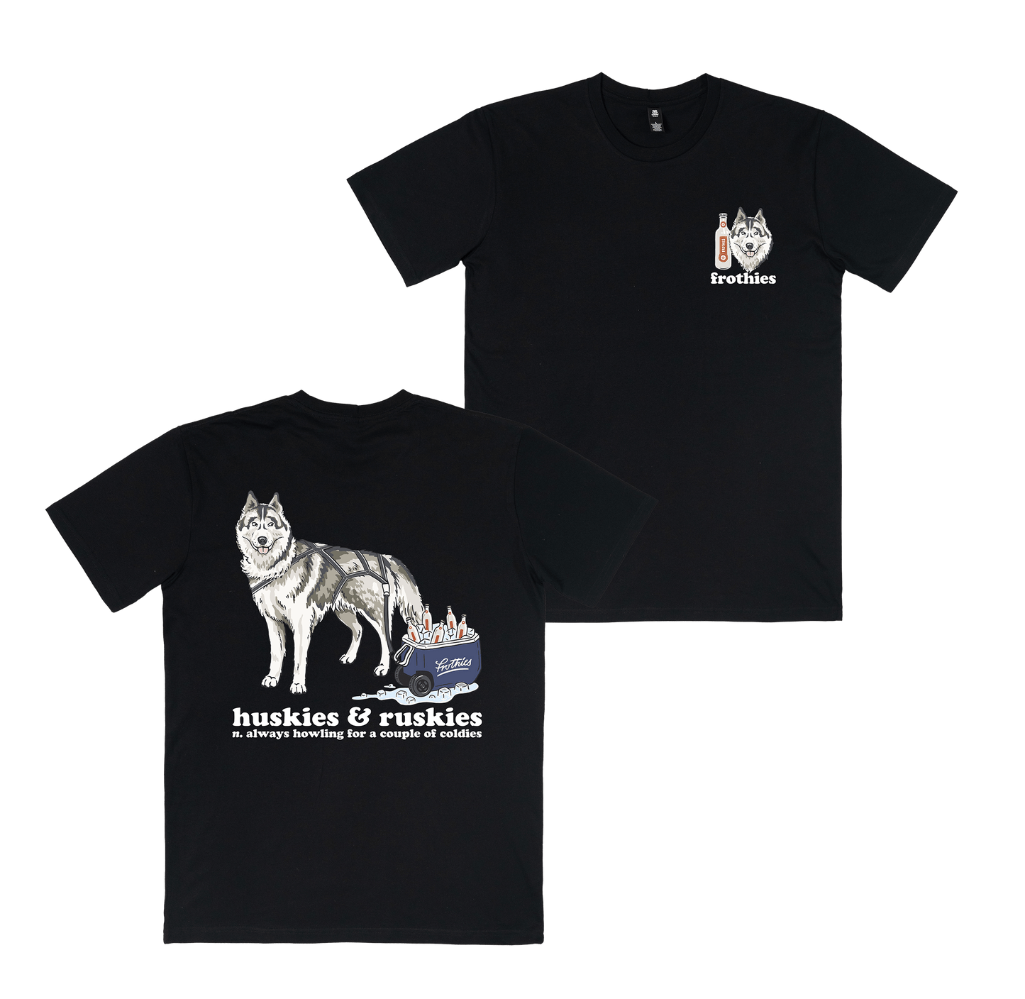 Huskies & Ruskies Tee Black