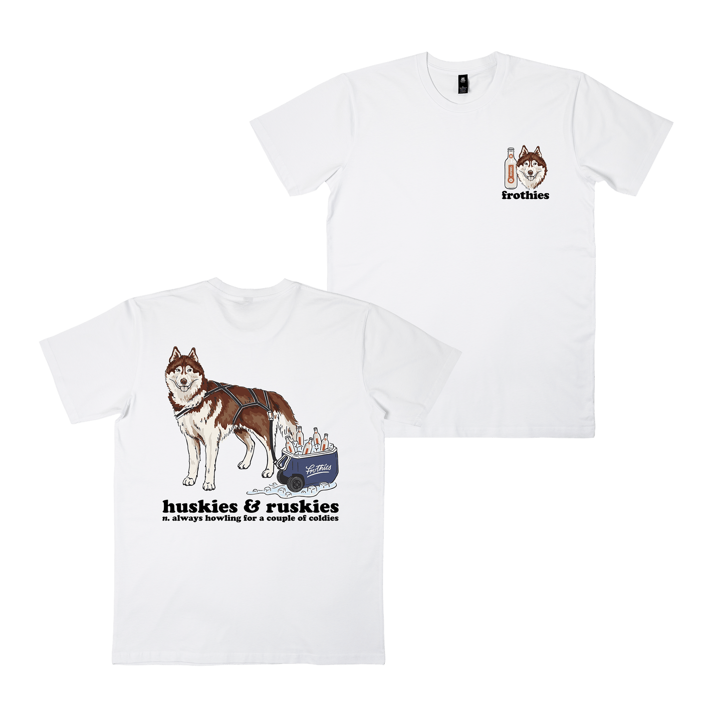 Huskies & Ruskies Tee White