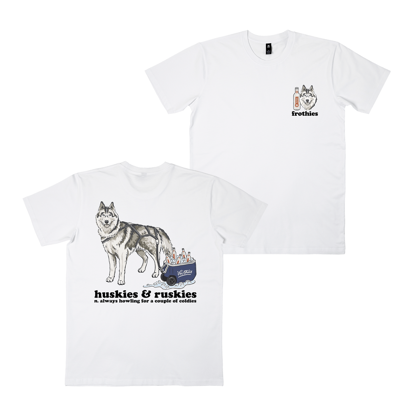 Huskies & Ruskies Tee White