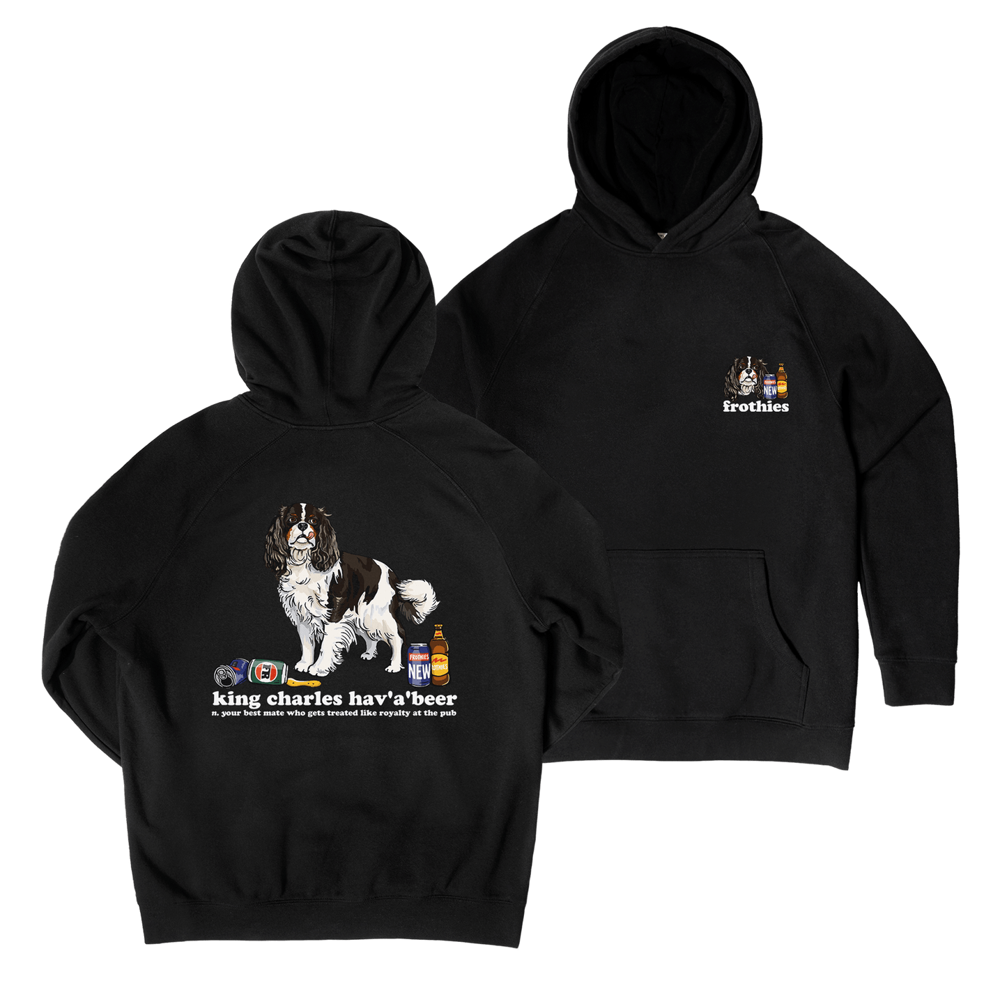 King Charles Hav'a'beer Hoodie Black