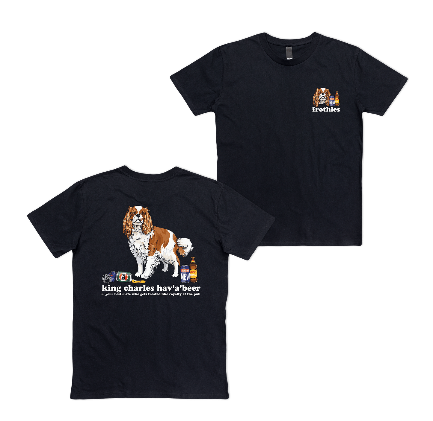 King Charles Hav'a'beer Tee Black
