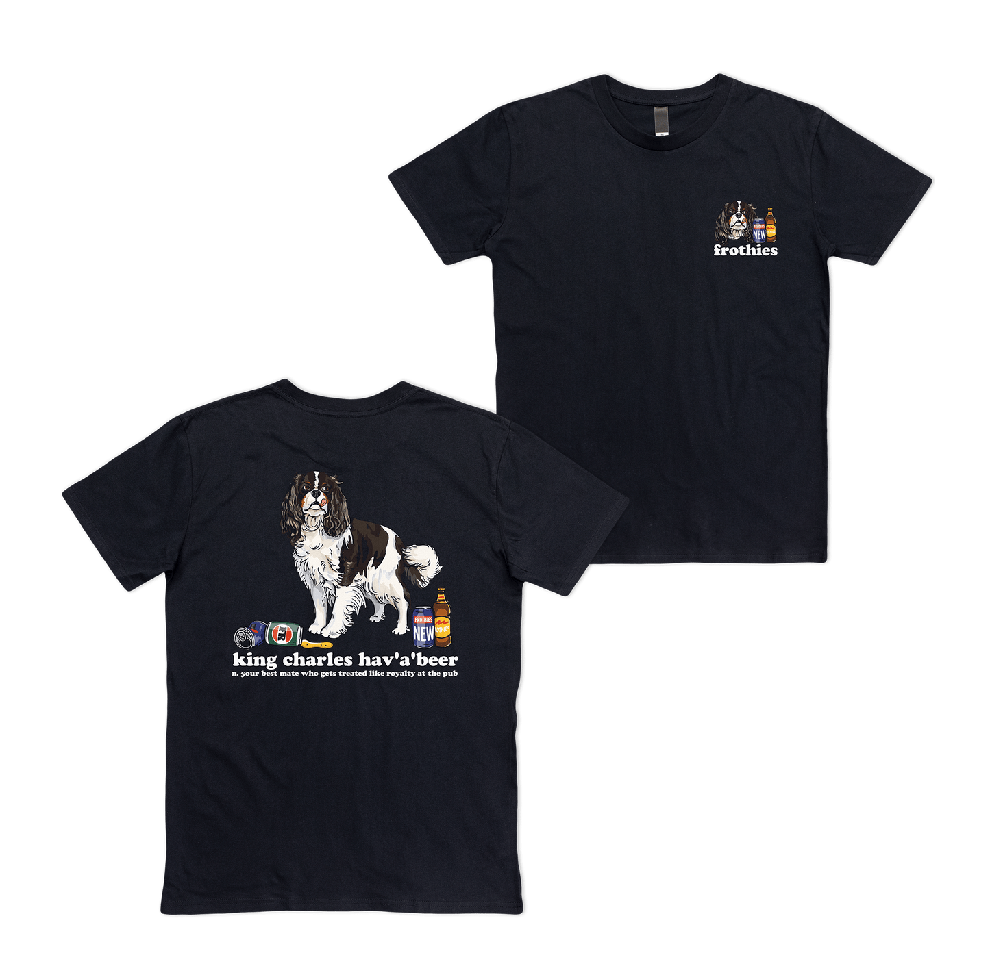 King Charles Hav'a'beer Tee Black