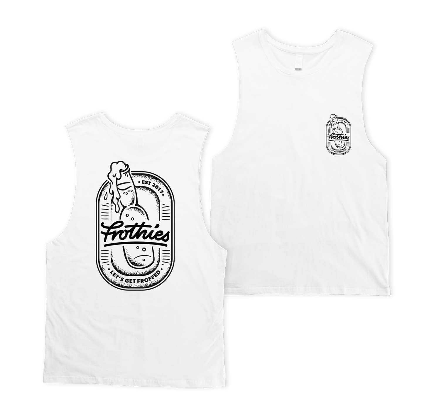 Let's Get Froffed Muscle Tee White