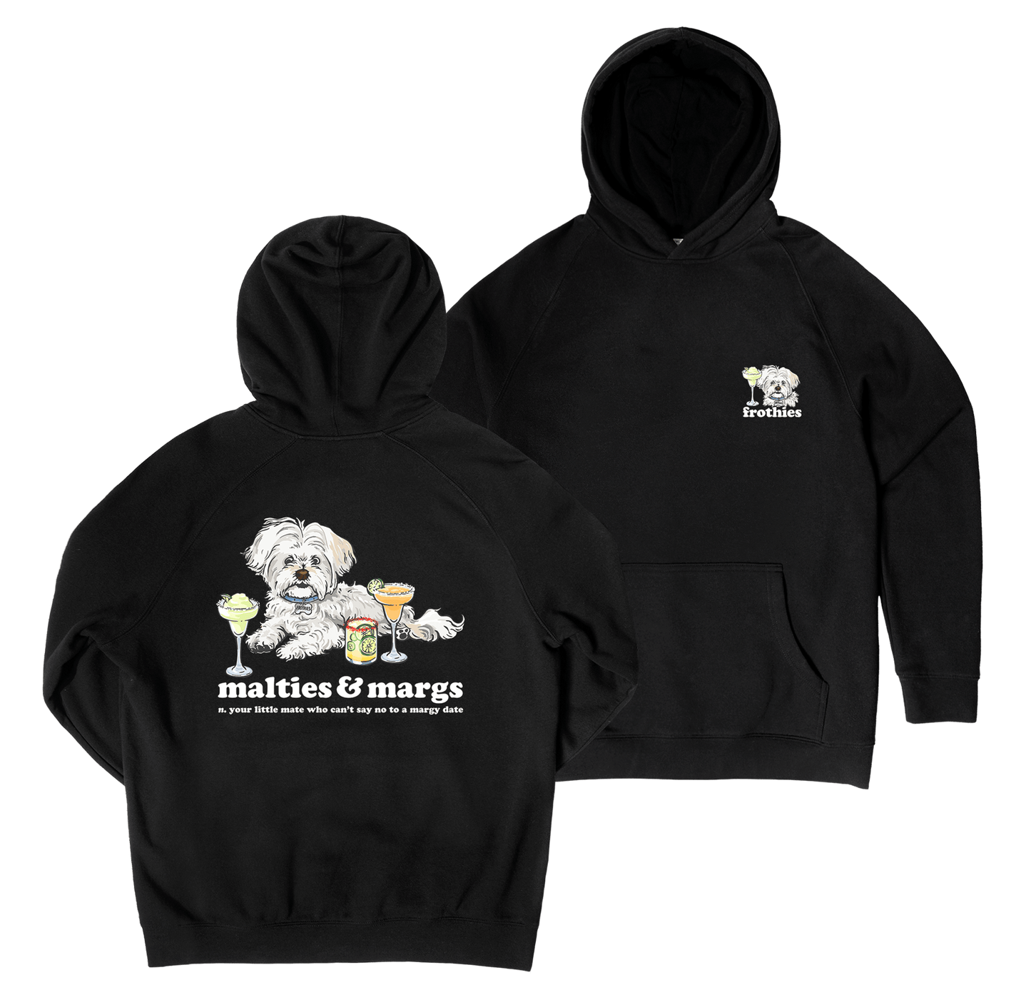 Malties & Margs Hoodie Black