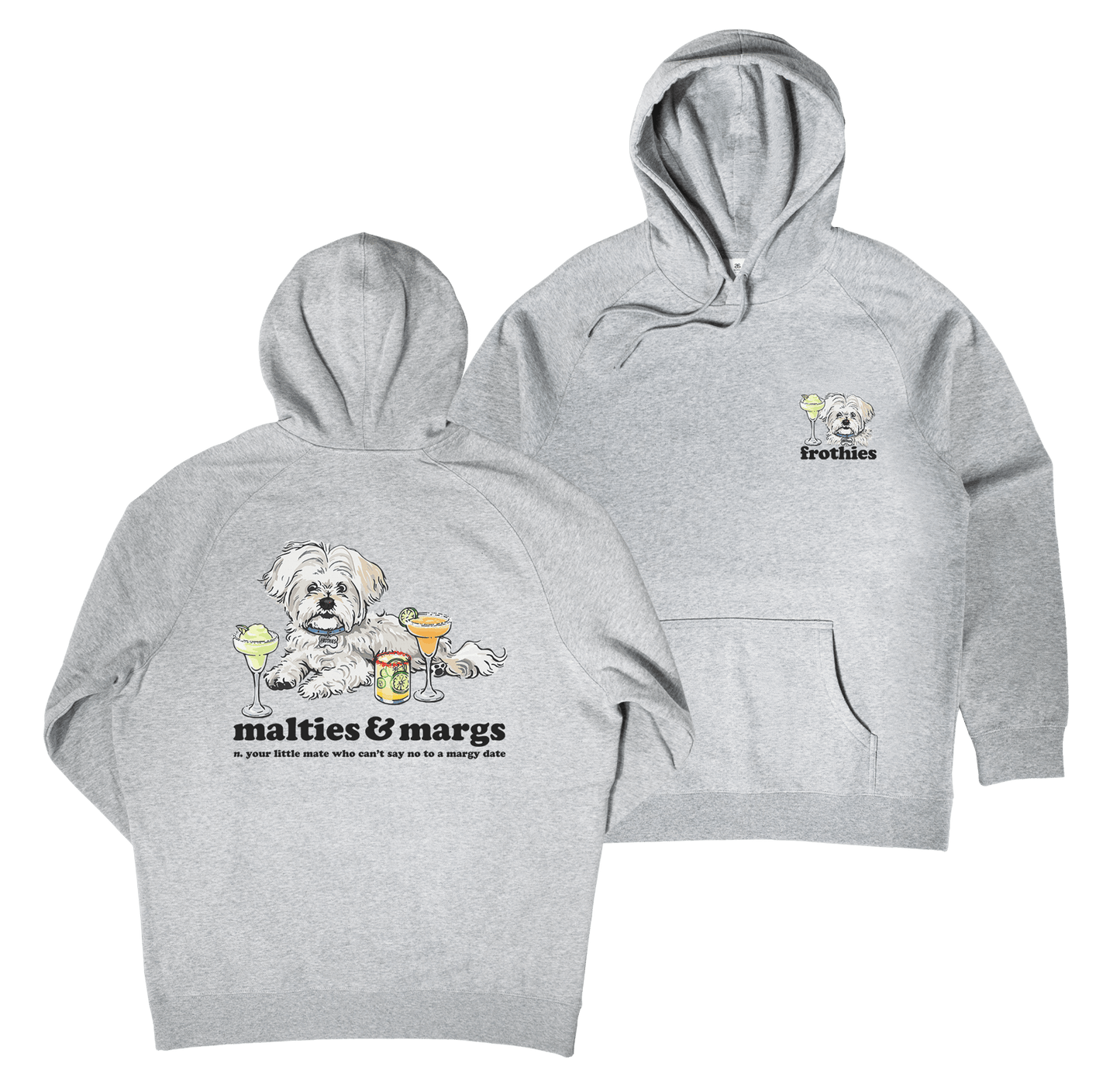 Malties & Margs Hoodie Grey