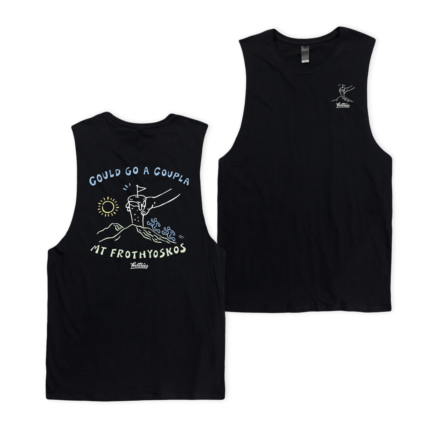 Mt Frothyosko Muscle Tee Black