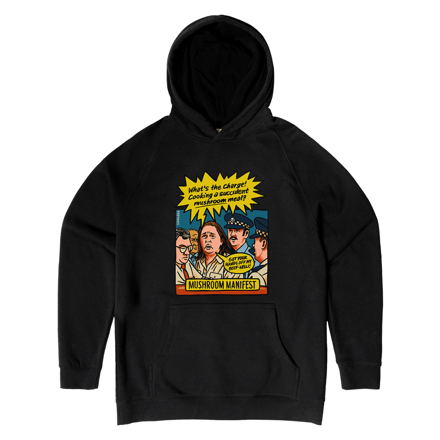 Mushroom Manifest Hoodie Black