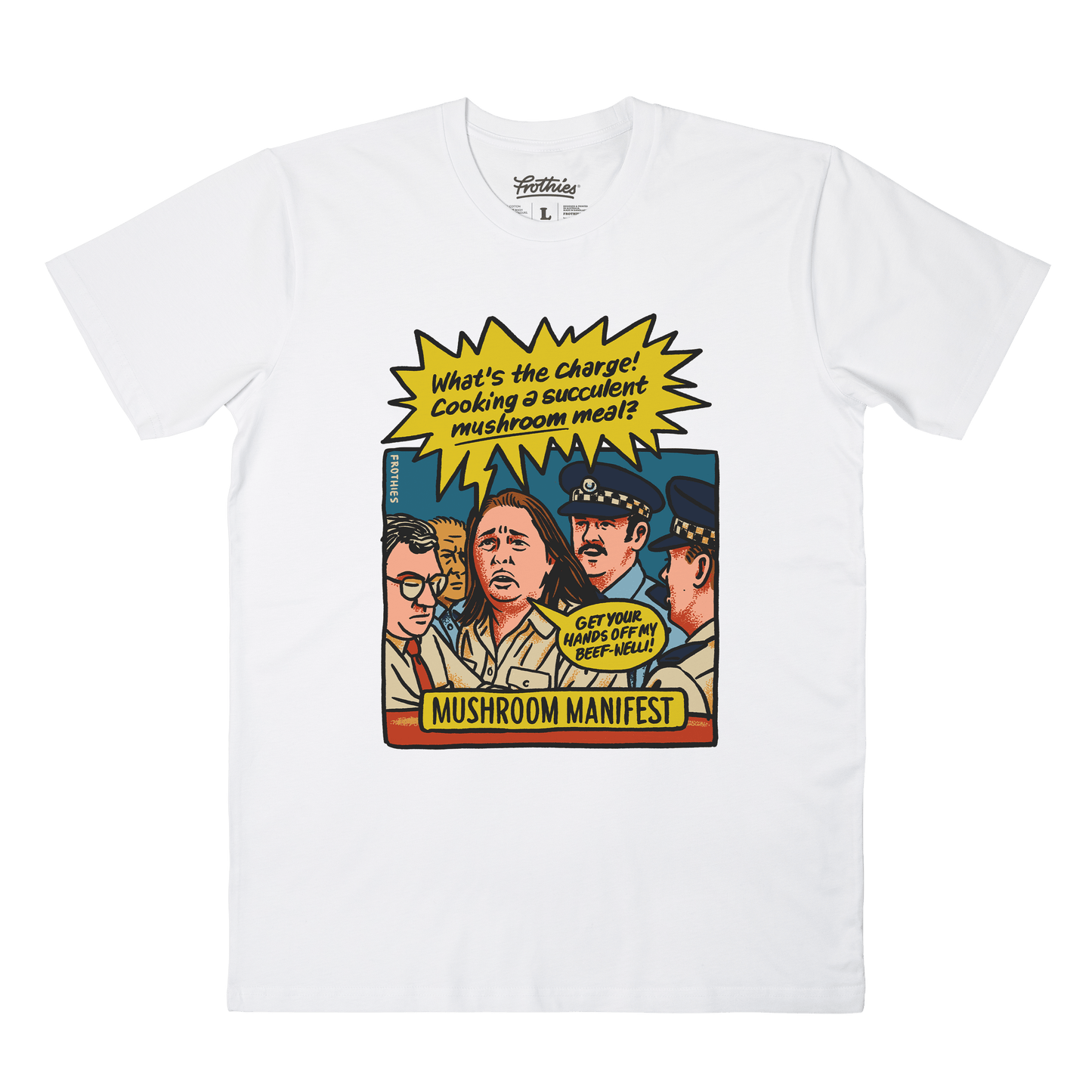 Mushroom Manifest Tee White