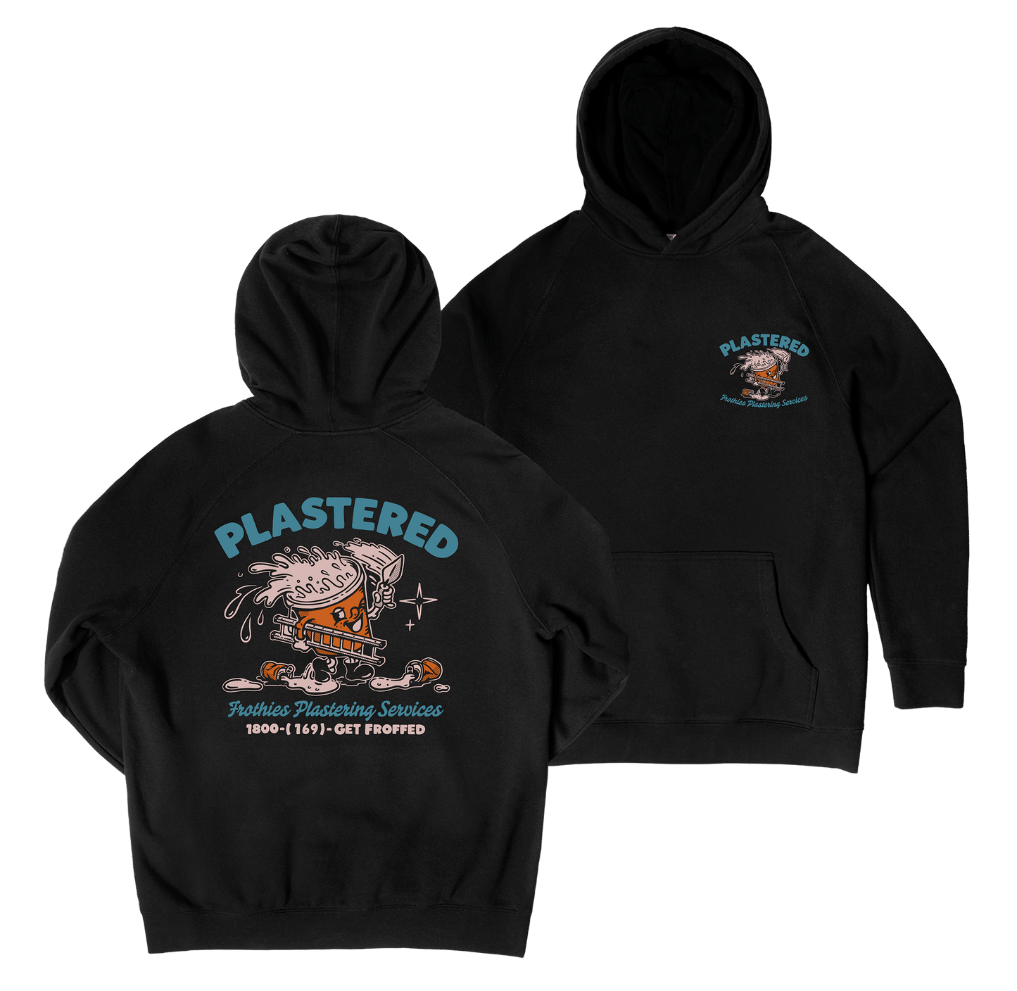 Plastered Hoodie Black