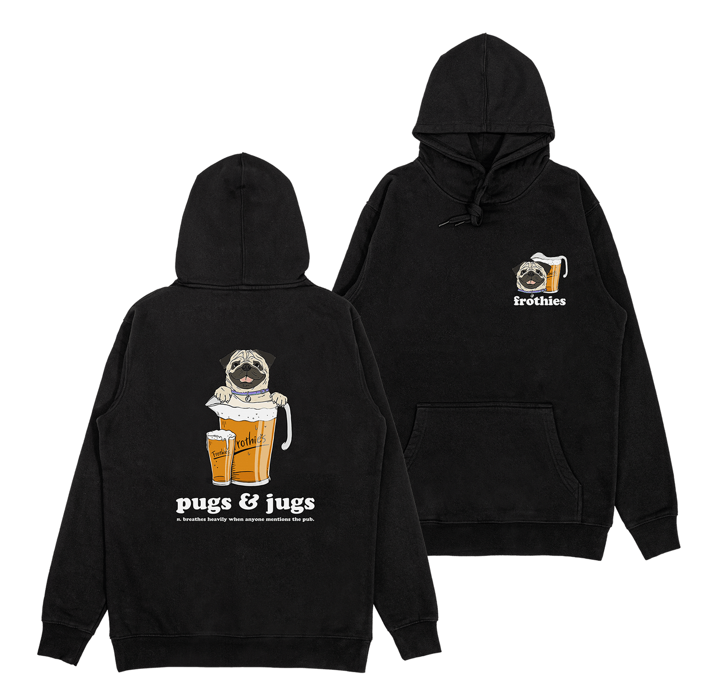 Pugs & Jugs Hoodie