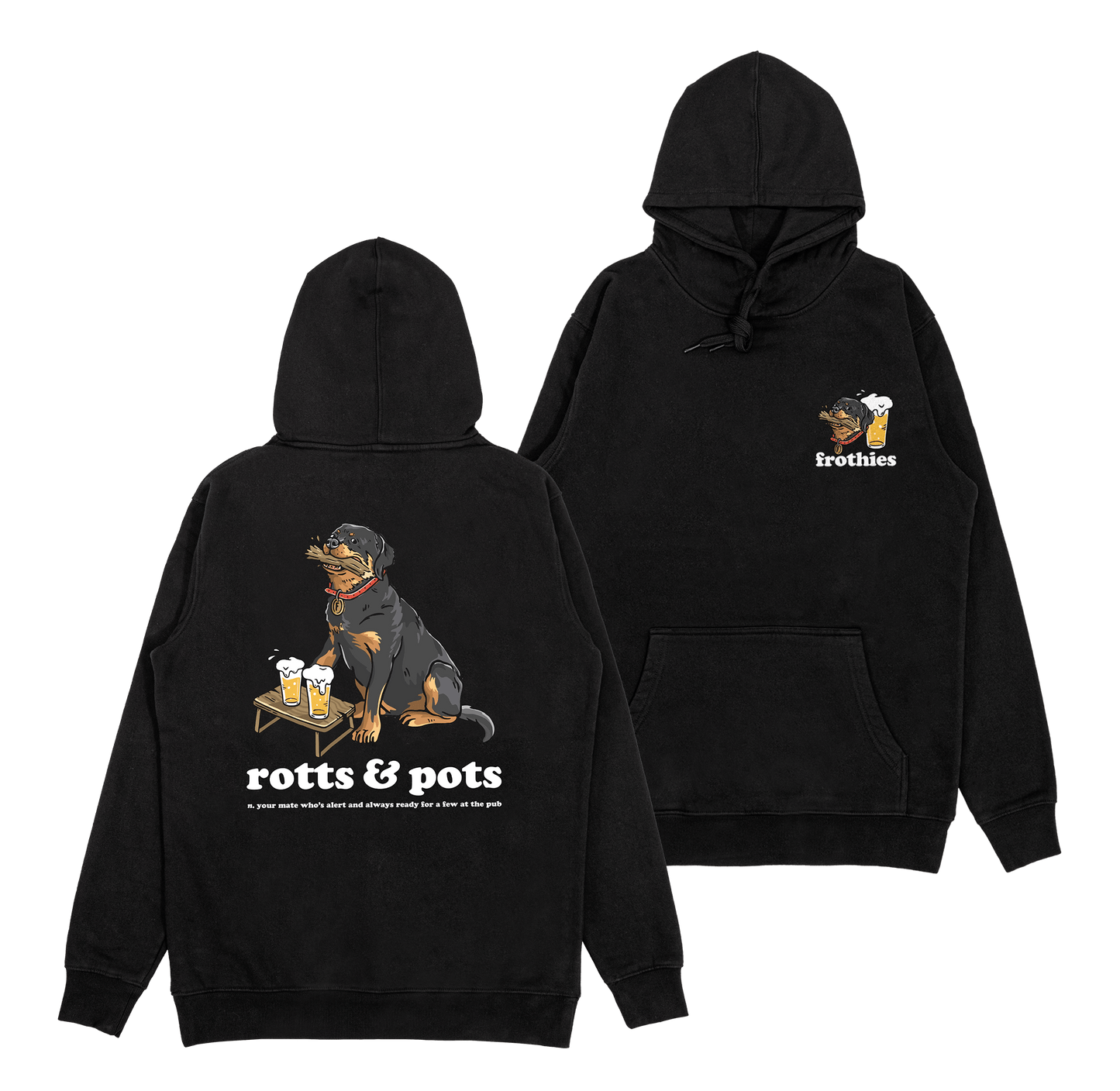 Rotts & Pots Hoodie Black