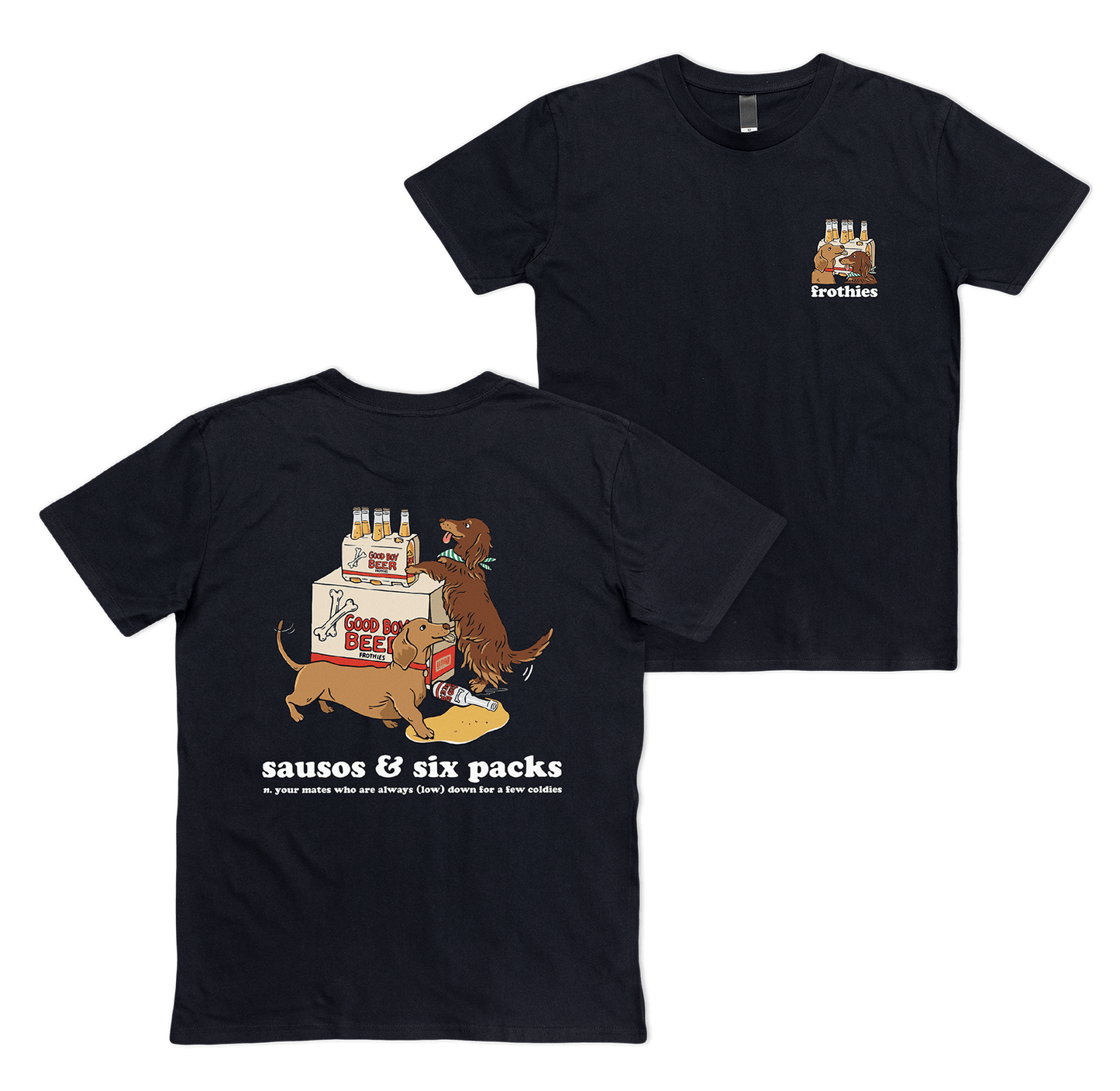 Sausos & Six-Packs Tee
