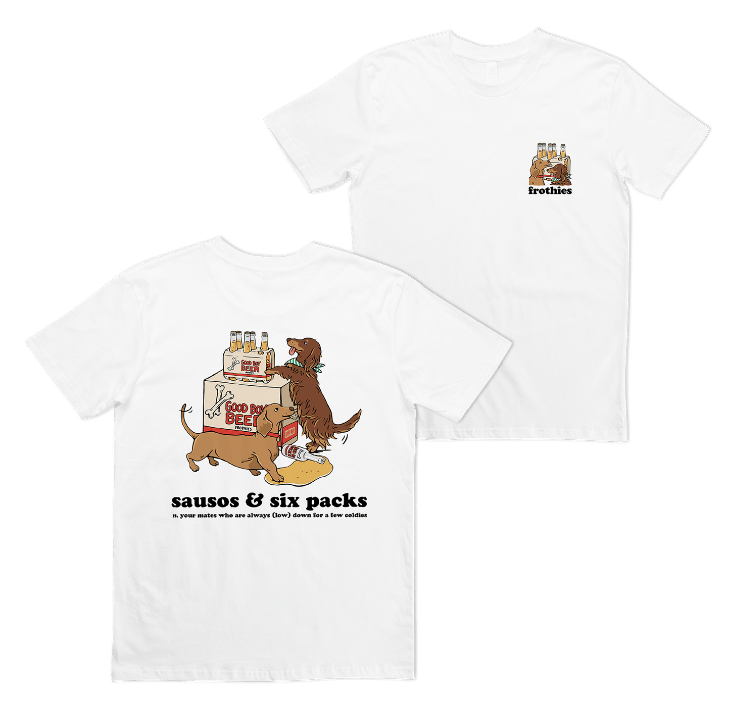Sausos & Six-Packs Tee
