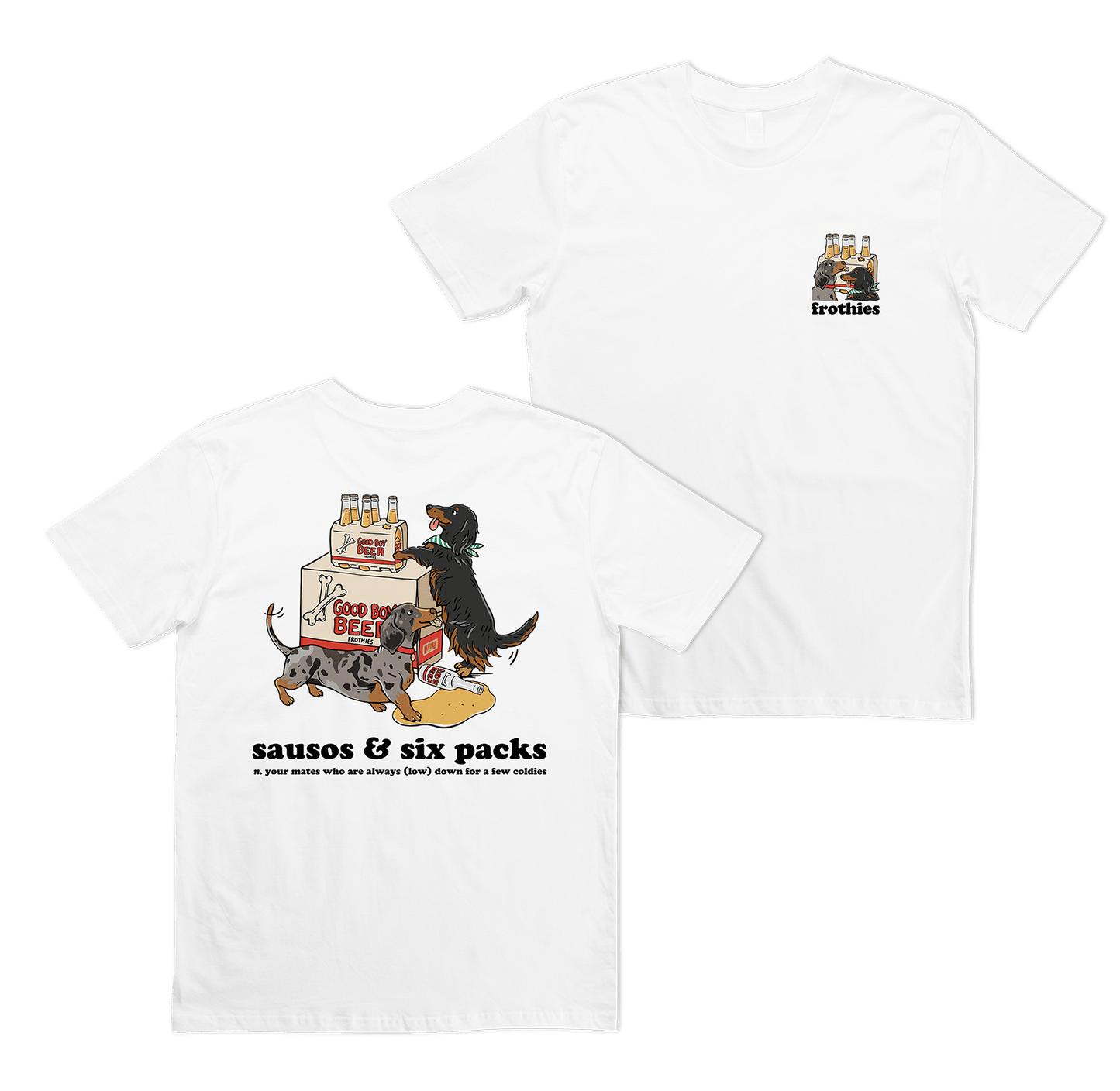Sausos & Six-Packs Tee