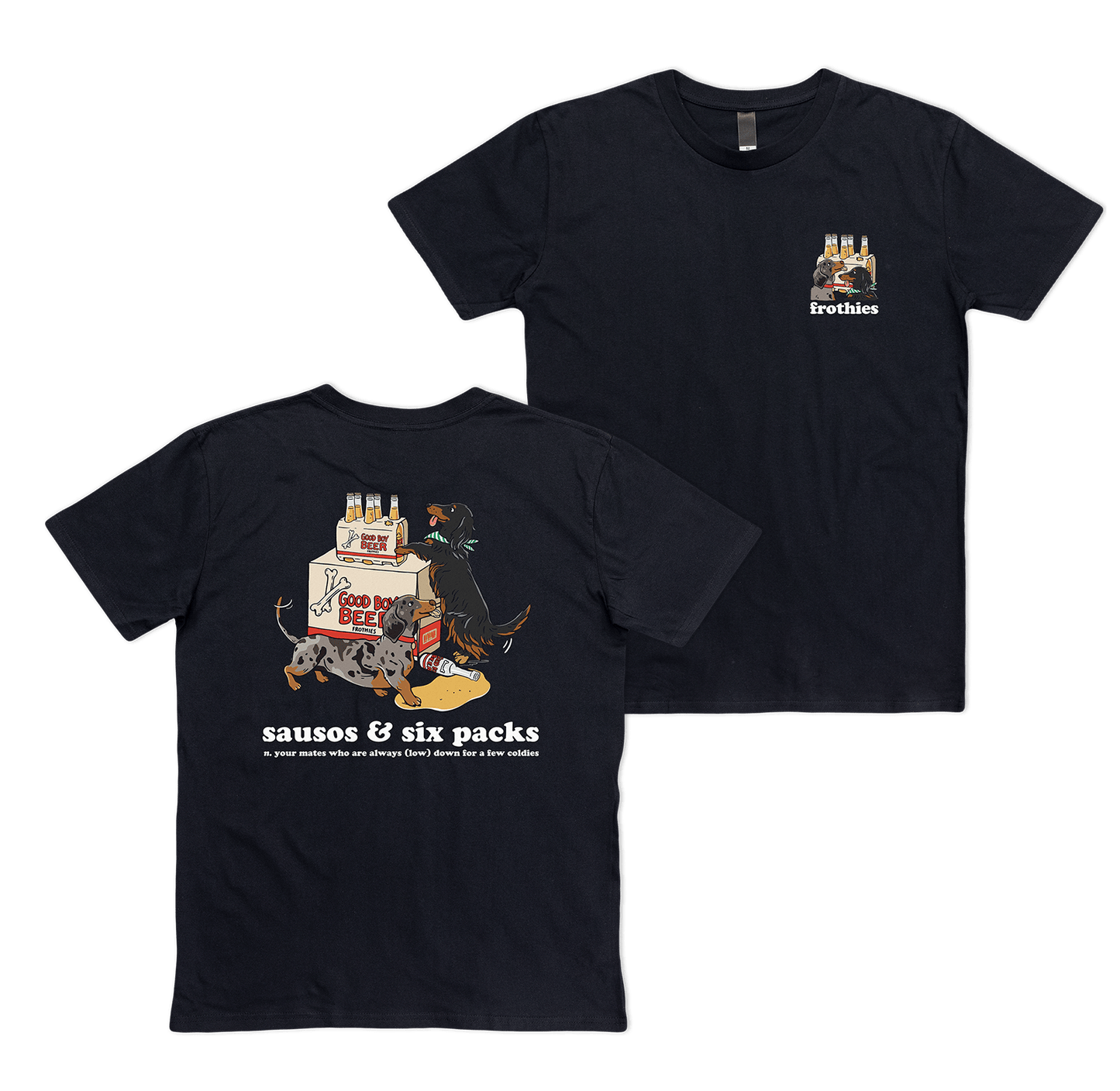 Sausos & Six-Packs Tee