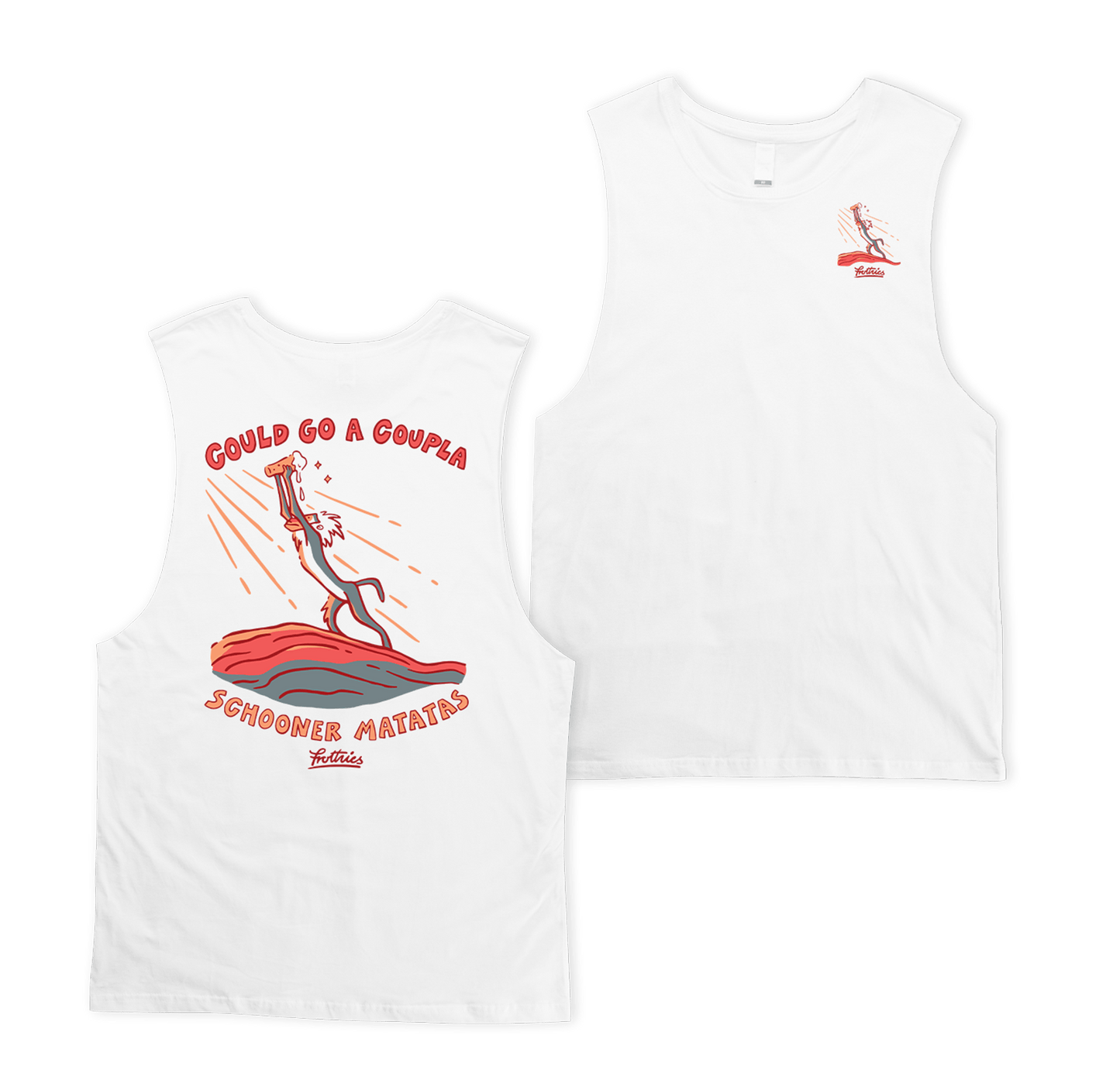 Schooner Matata Muscle Tee White