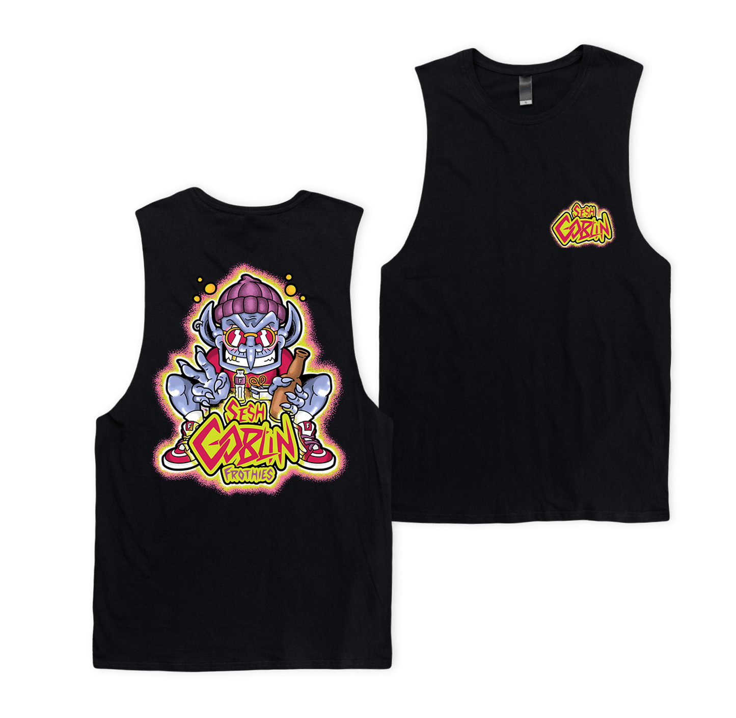 Sesh Goblin Muscle Tee Black