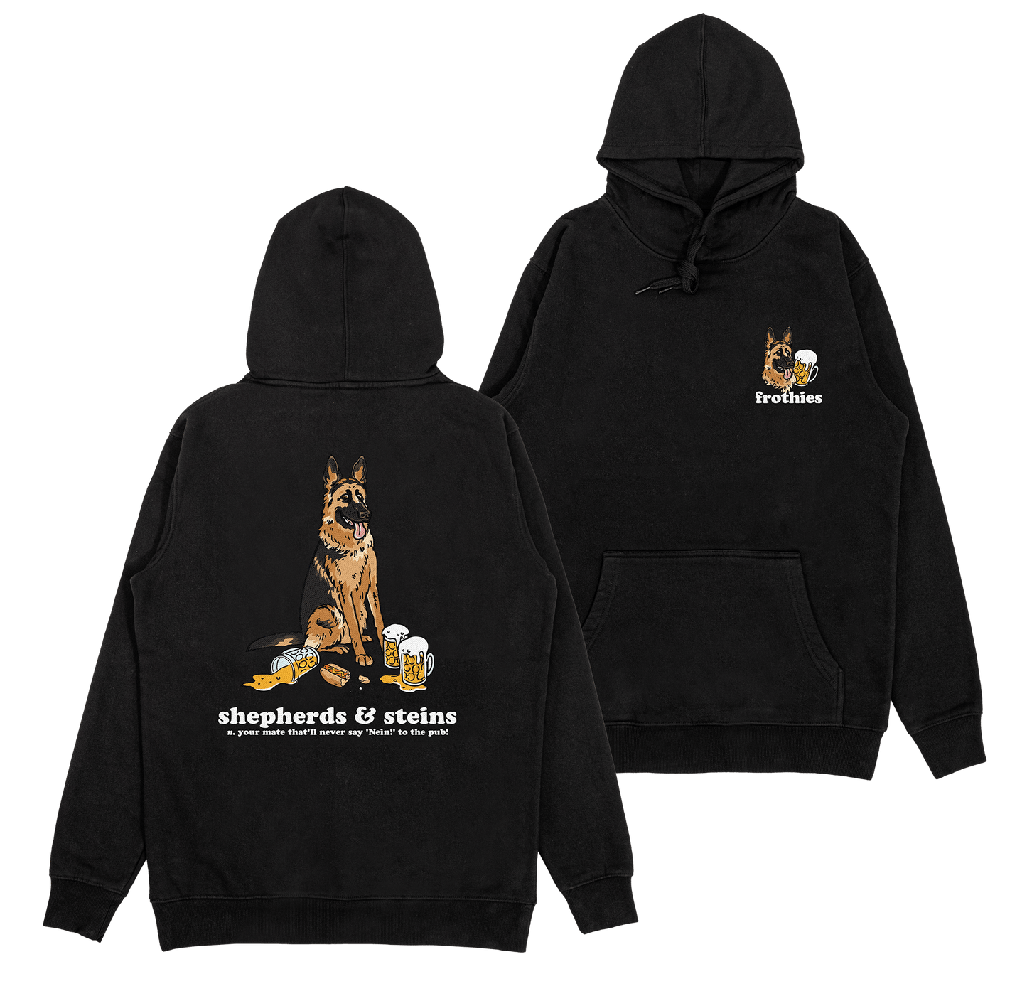 Shepherds and Steins Hoodie Black