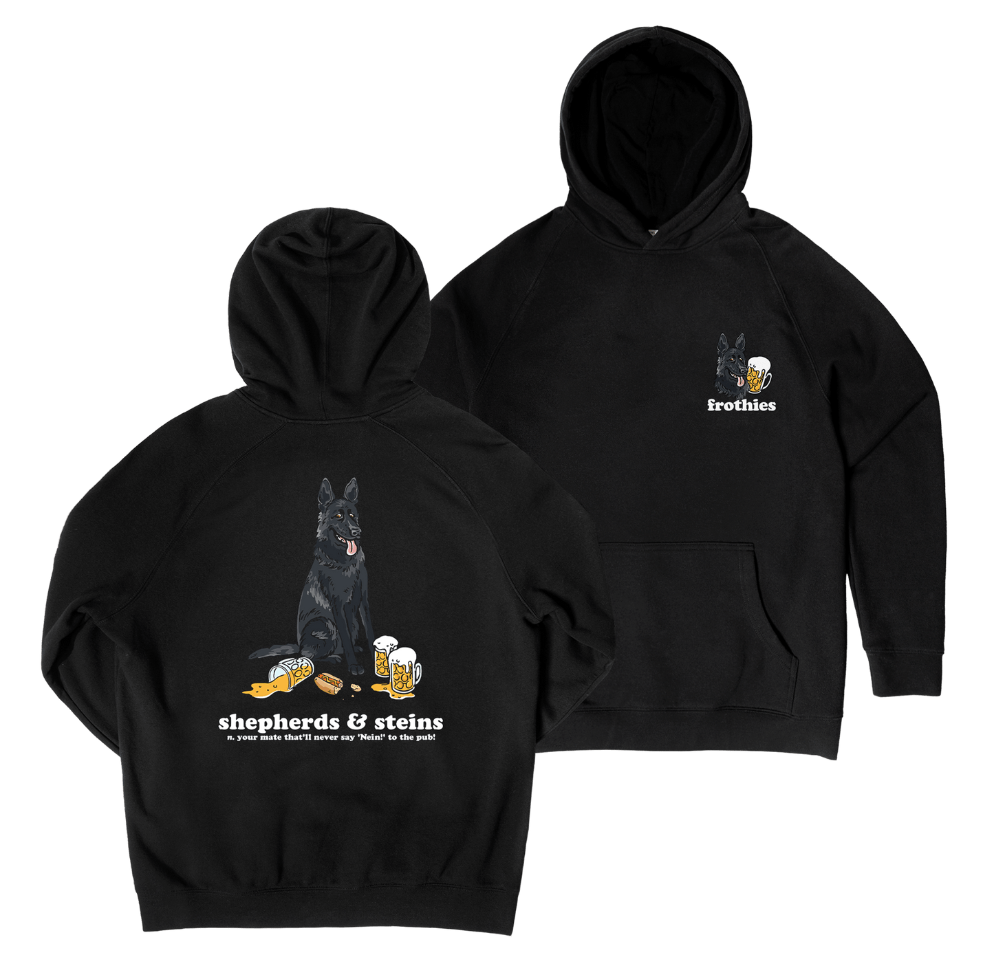 Shepherds and Steins Hoodie Black