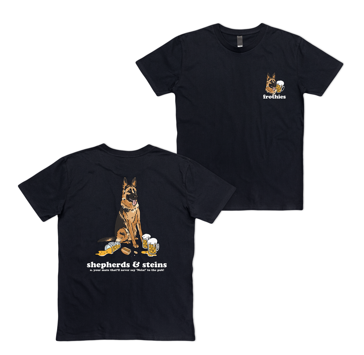Shepherds and Steins Tee Black