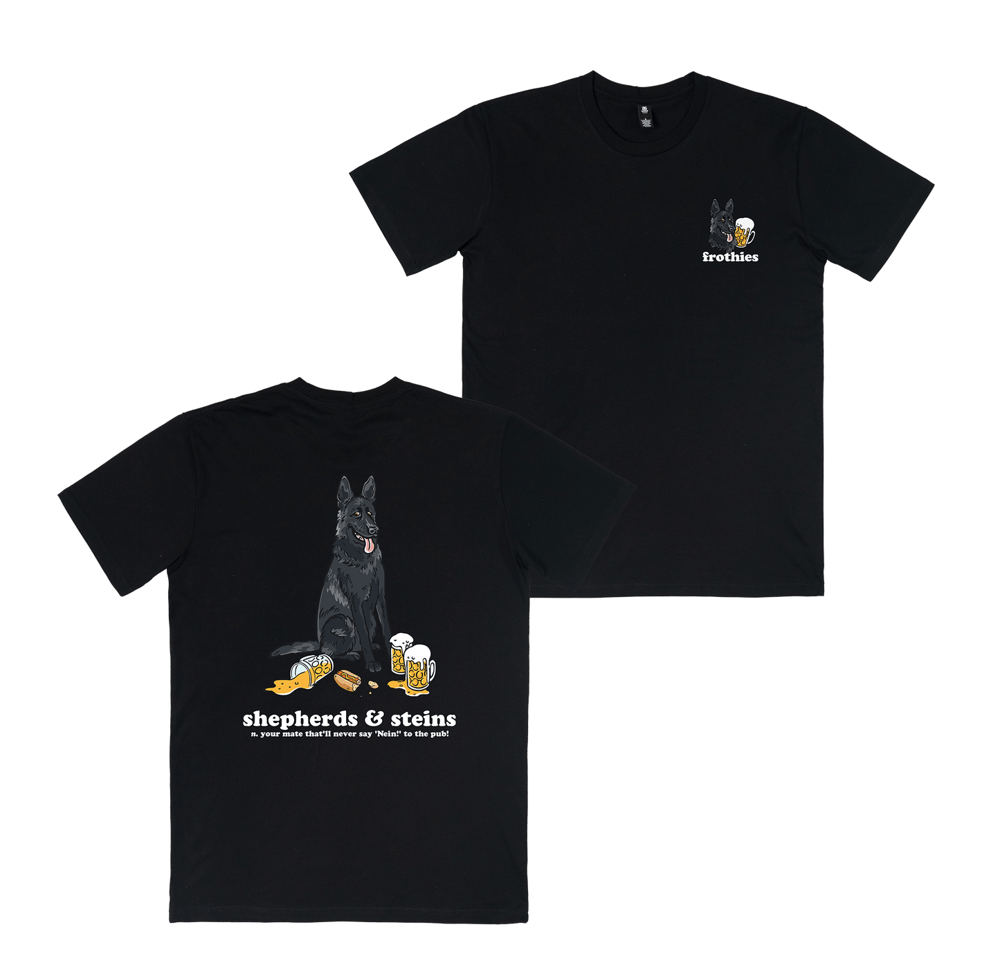 Shepherds and Steins Tee Black