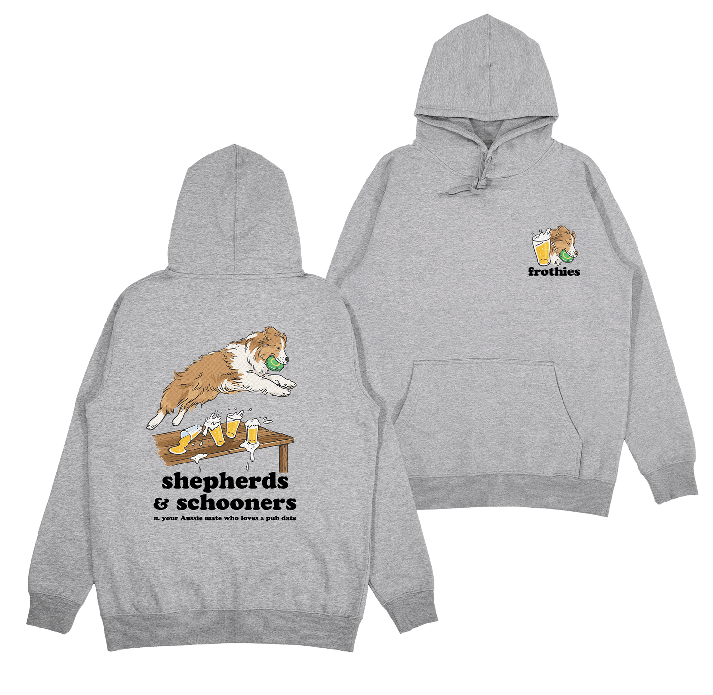 Shepherds & Schooners Hoodie Grey