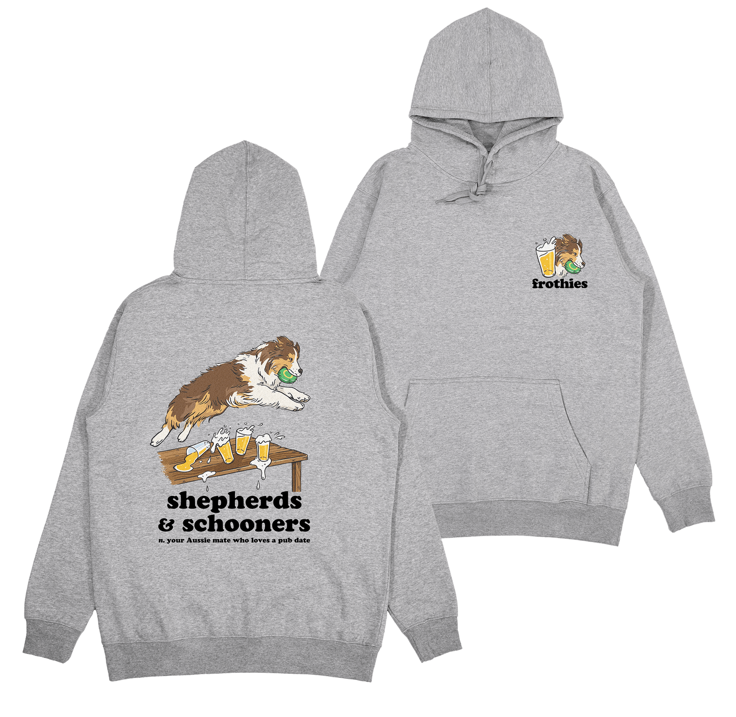 Shepherds & Schooners Hoodie Grey