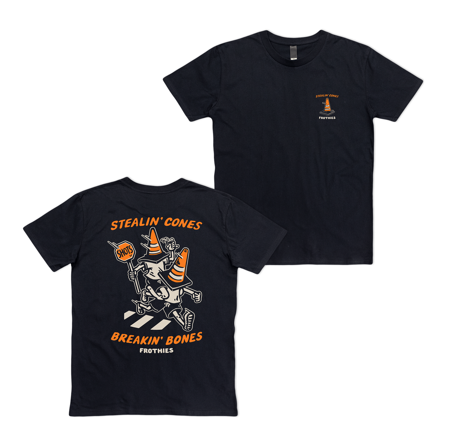 Stealin' Cones Tee Black