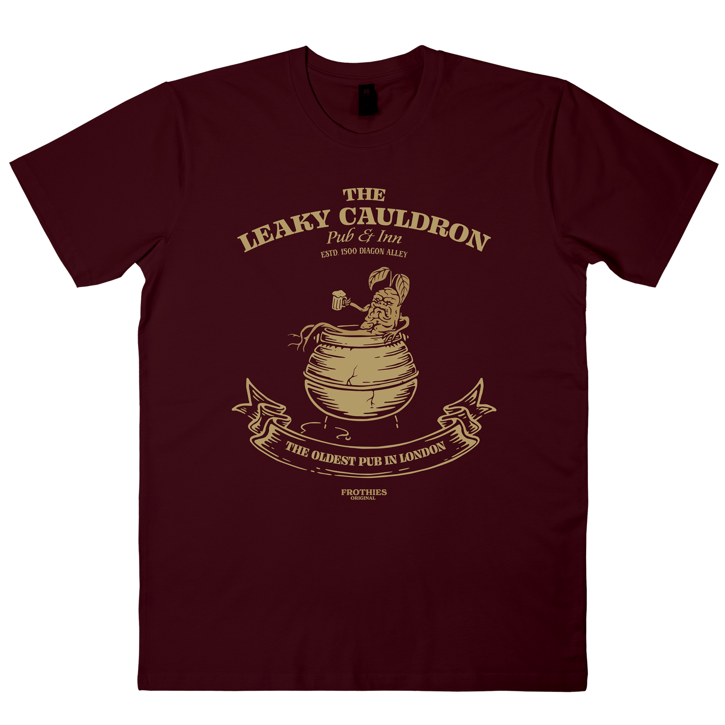 The Leaky Cauldron Tee Burgundy